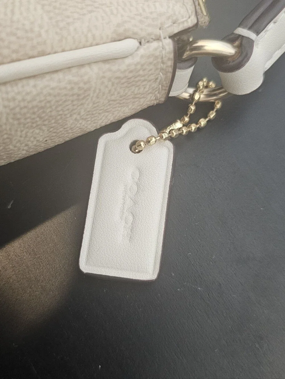 Coach Signature Mini Shoulder Bag in Light Beige - Picture 3 of 8